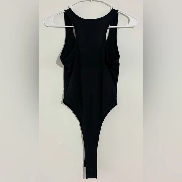 Black Ribbed Knit Bodysuit – Size Small - Picture 3 of 3